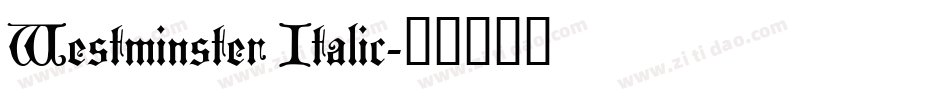 Westminster Italic字体转换